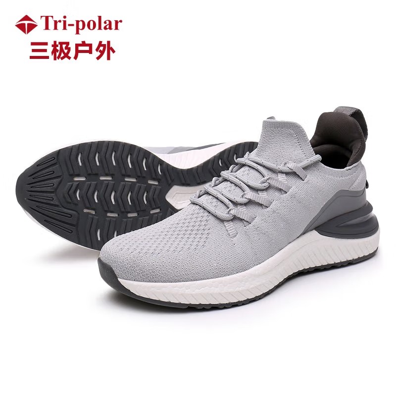 三极 TP6124 春季男女鞋飞织透气单鞋轻便运动跑步鞋休闲情侣鞋高清大图