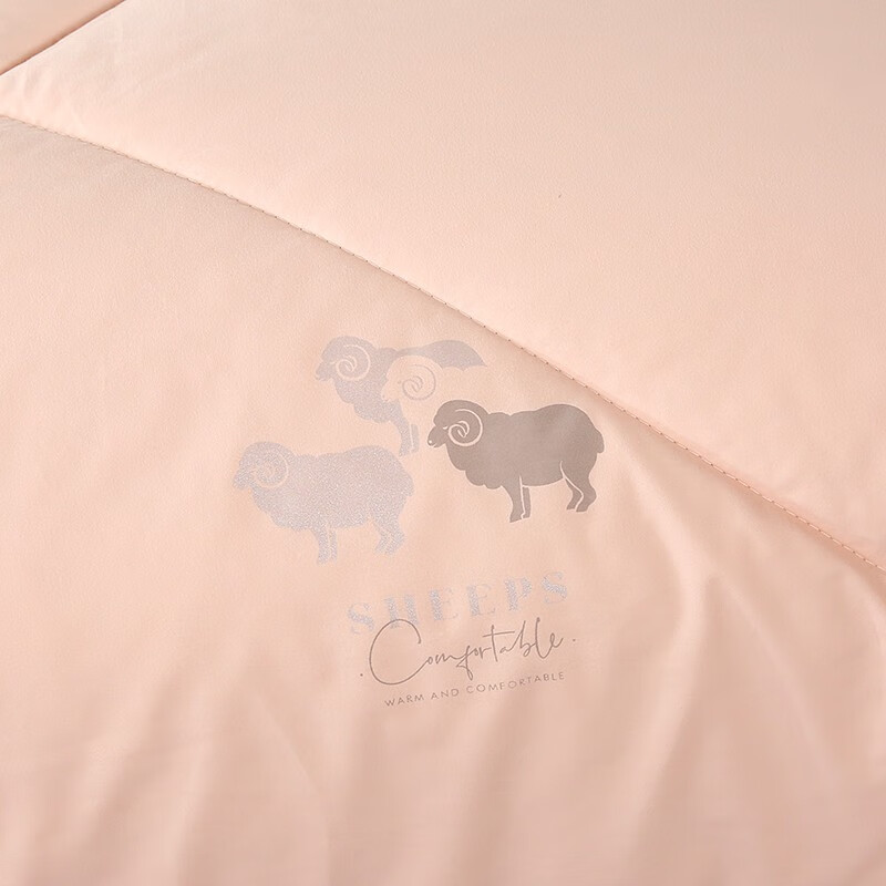 悠梦嘉居 澳兰纯羊毛被保暖被冬被无异味 100%优质水洗羊毛 200*230cm 粉色 YB8-080高清大图