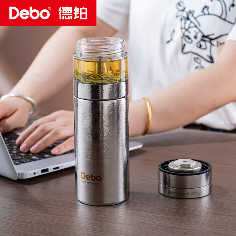 德铂(Debo) DEP-DS455 罗顿纯钛泡茶杯 300ml(单位:个)请备注颜色高清大图