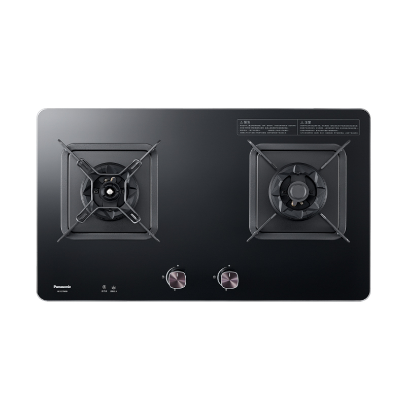 松下(Panasonic)嵌入式燃气灶具5.0KW大火力钢化玻璃 全进风 提锅小火防干烧一级能效GE-C27MGB