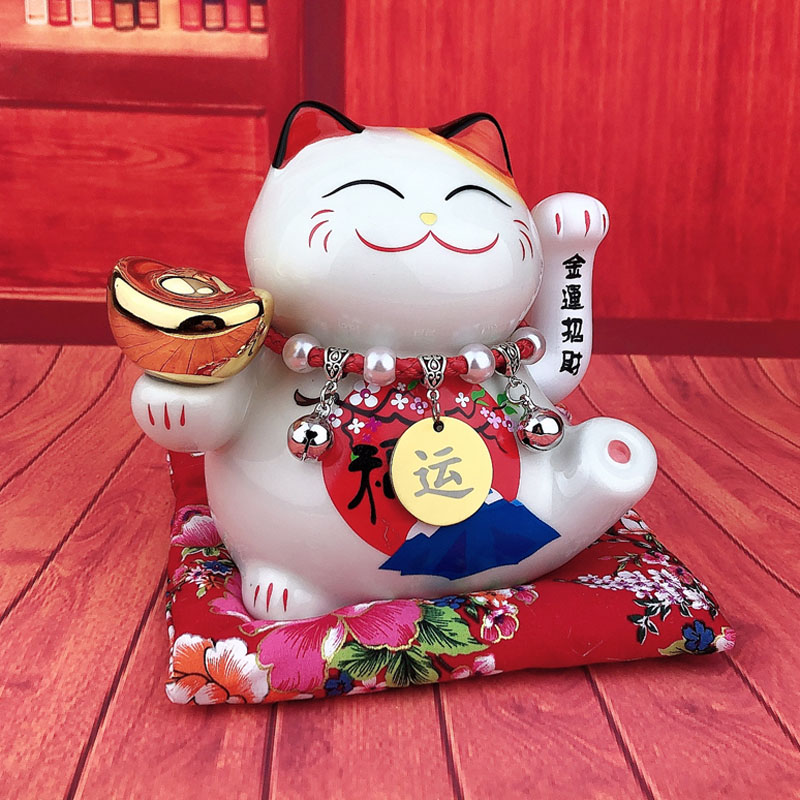世界我一个初恋 邢运同款猫小摆件自动招手 桌面电动摇摆手 三维工匠 6寸摇手一帆风顺(令牌)猫高清大图