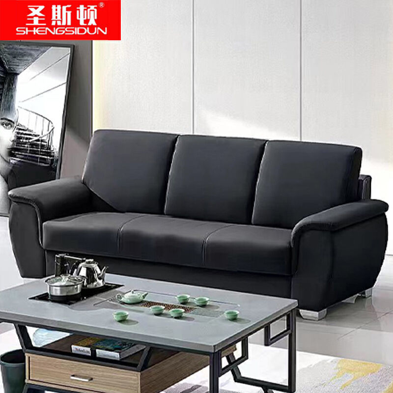 圣斯顿S-NP837S牛皮三人位沙发2100*830*990mm(单位:张)黑色