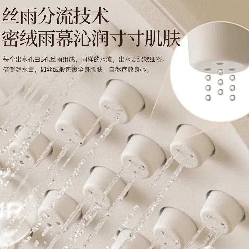 惠达(HUIDA)- HDY3X-TF30 淋浴花无顶喷洒套装家用卫浴卫生间增压精铜喷头浴室 [包安装]高清大图