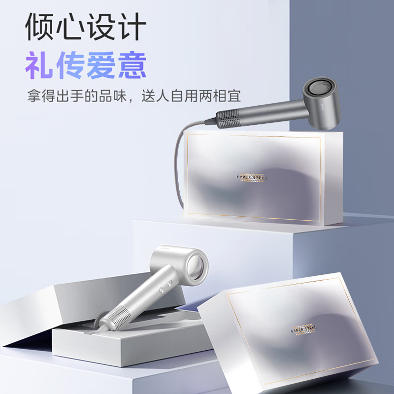 美的(Midea)高速电吹风/家用吹风机/吹风筒/大功率/负离子护发电吹风FG2-流光白