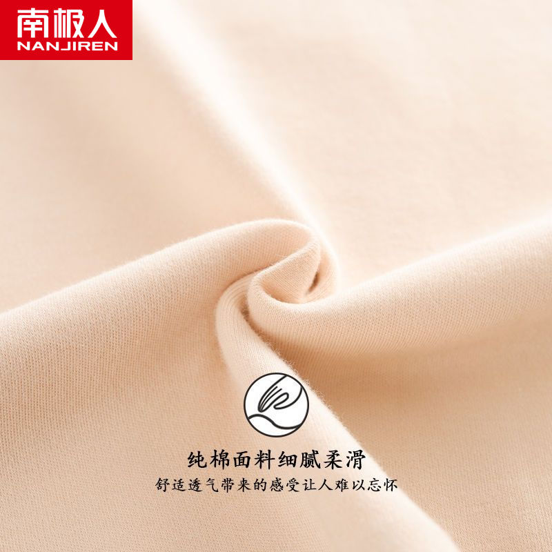 南极人2023年新款睡衣女夏季棉短袖薄款夏天家居服学生两件套装高清大图