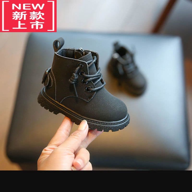 可莉允婴儿鞋小童马丁靴2021秋冬加绒软底学步鞋男短靴儿童靴子女宝宝鞋图片