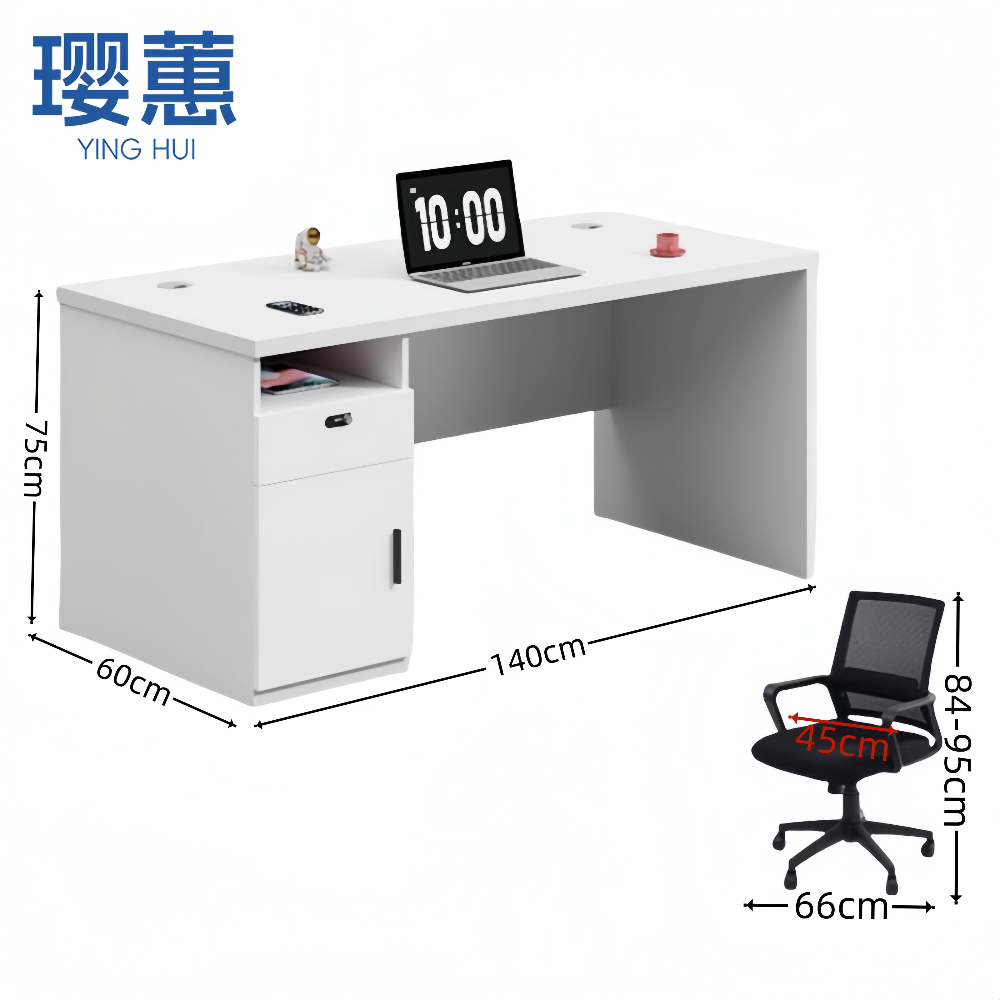 璎蕙 办公桌 1200*600*750mm套高清大图