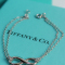 TIFFANY&CO.蒂芙尼 创意Infinity 925银 无限双链 女士手链 送恋人