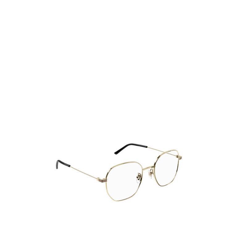 古驰(GUCCI)几何框平光镜男款几何造型条纹细节镜腿徽标装饰太阳图片