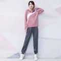 运动套装女宽松透气显瘦运动服跑步速干衣训练健身瑜伽服 S【建议：80-95斤左右】 梅沙色两件套RTC27560
