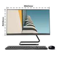 联想（Lenovo）AIO 520C 24 四核J4205 8G 256GB固态 FHD 23.8英寸致美一体机 商用办公 娱乐上网 台式电脑 看电影 黑色 标配