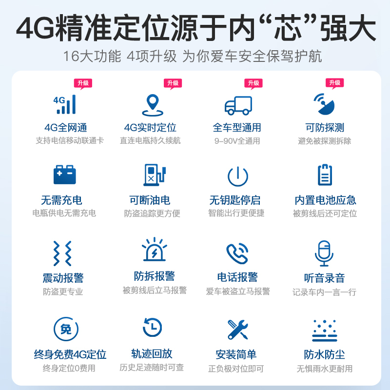 途强北斗卫星电动车gps定位器防盗车载追踪神器电瓶车摩托汽车定仪追跟器