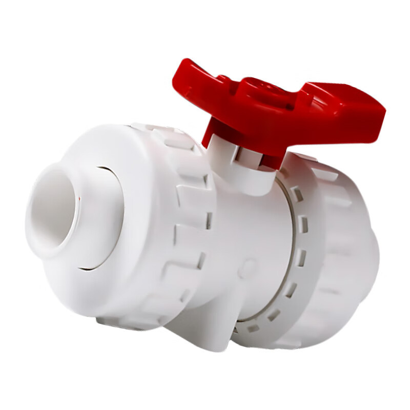 联塑 双活接式球阀(PVC-U给水配件 )白色 dn50高清大图