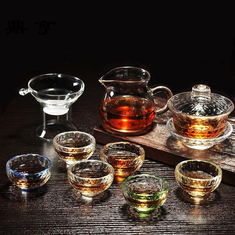 鼎亨茶具套装家用简约泡茶壶玻璃过滤加厚耐热整套功夫花茶茶具套