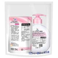 威露士(walch) 健康抑菌洗手液(倍护滋润) 525ml+袋装250ml 家用儿童通用杀菌消毒洗后清香 组合装