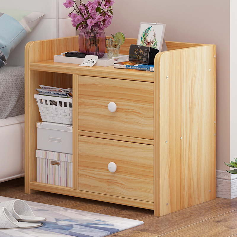 家优梦床头柜置物架简约储物收纳卧室床边迷你小柜子小型简易床边柜