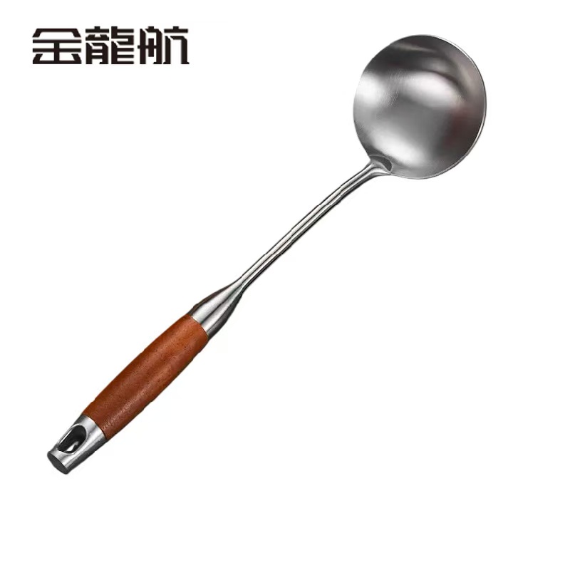 金龙航 不锈钢花梨木汤勺/个高清大图