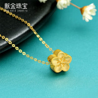 新金珠宝 999足金桃花坠黄金转运珠5D硬金 [1042]