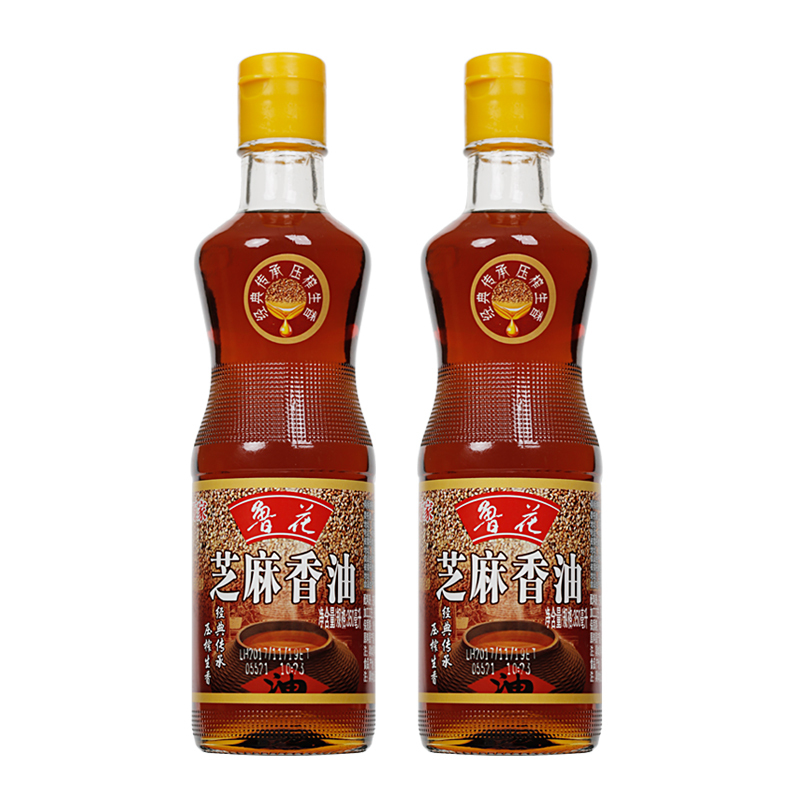 鲁花芝麻香油350mL*2 芝麻油 食用油 凉拌 烧烤 家用炒菜 火锅蘸料 调味油 物理压榨 香浓味美 植物油高清大图