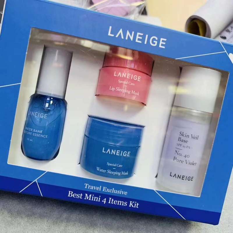 LANEIGE 兰芝 面部护肤体验中小样套装4件套方便携款旅行 面部护肤套装礼盒