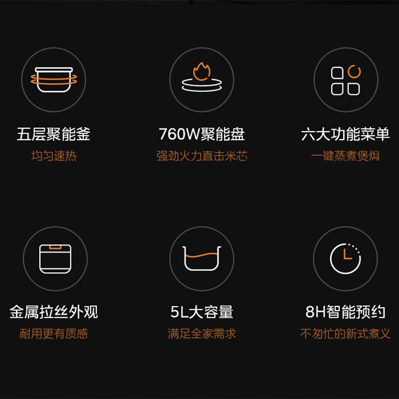 美的电饭煲电饭锅家用4L容量金属拉丝机身智能定时预约电饭煲-MB-TQ451高清大图