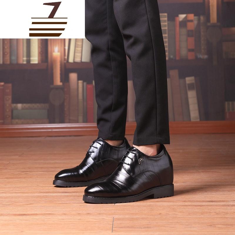 尗卡特高男士内增高鞋10cm男鞋10厘米商务正装皮鞋矮人长高跟鞋10公分