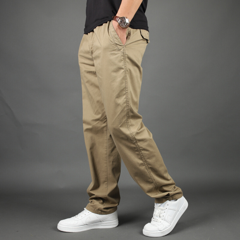 珂卡慕kekamu防护工地春夏季薄款休闲裤男宽松大码多口袋工装裤男松紧