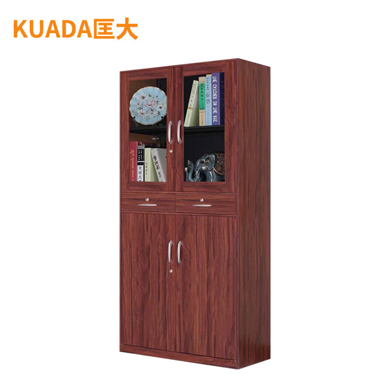 匡大 文件柜 钢制办公柜 红木纹转印储物柜 中二斗文件柜 KDT870