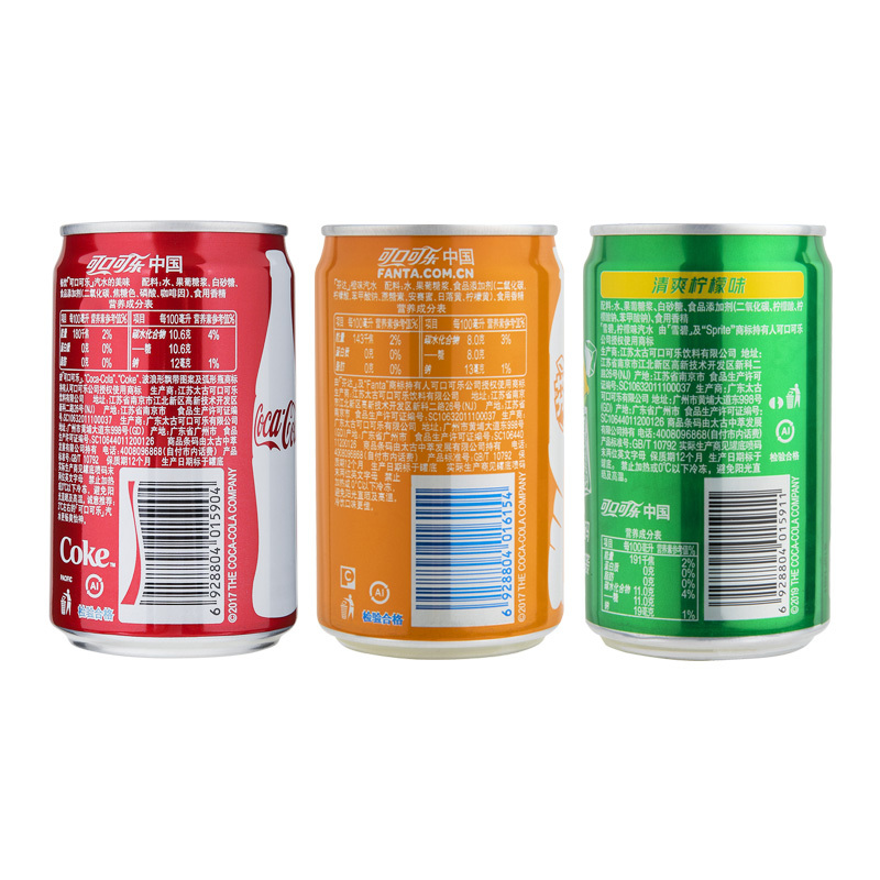 可口可乐 Coca-cola 可乐*12+雪碧*6+芬达*6 迷你罐 混合定制包装 200ml*12*2罐 可口可乐公司