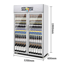 【品牌自营】乐创（lecon）800L单门展示柜冷藏保鲜立式冰柜双门商用冰箱饮料超市冰柜水果厨房陈列柜点菜柜冷柜