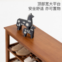 老竹匠家用实木质防尘全板鞋架子室内现代简约多层简易楠竹复古鞋柜收纳架多功能置物架层架鞋架子层架置物架