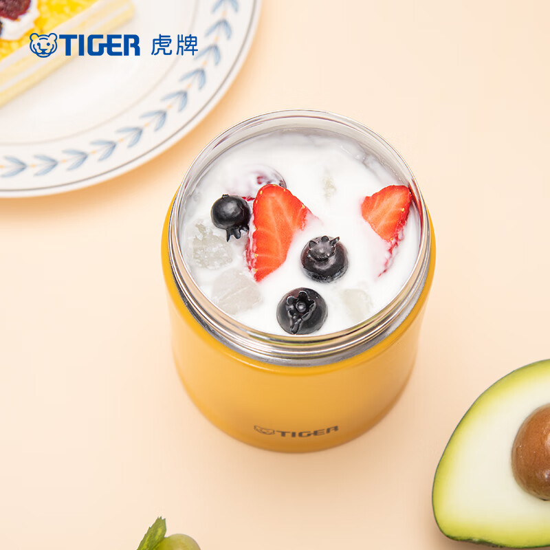 虎牌(TIGER)双层不锈钢真空便携保温焖烧杯MCJ-K50C-YE孟加拉虎500ML高清大图