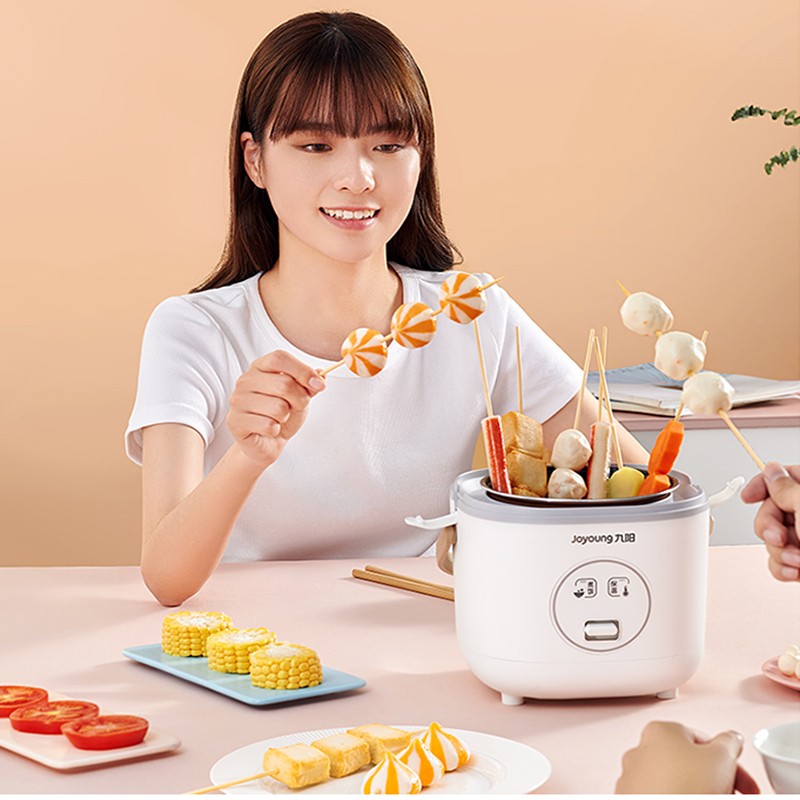 九阳(Joyoung)电饭煲 F-12FZ618(珍珠白)食品级材质 可拆上盖 不粘锅内胆 底盘加热 1.2LQ萌电饭锅高清大图