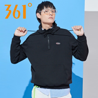 361°度运动卫衣男装新款半开襟外套男士袋鼠兜连帽上衣套头衫潮