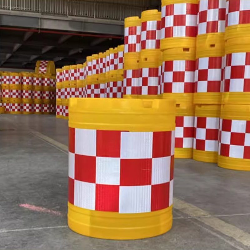 臻远ZY5072415防撞桶塑料隔离墩道路注水交通反光警示桶 吹塑600*800mm高清大图