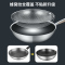 可可棕多层钢煎锅26cm 炊大皇不粘锅炒锅家用304不锈钢炒菜锅电磁炉煤气灶专用平底锅具