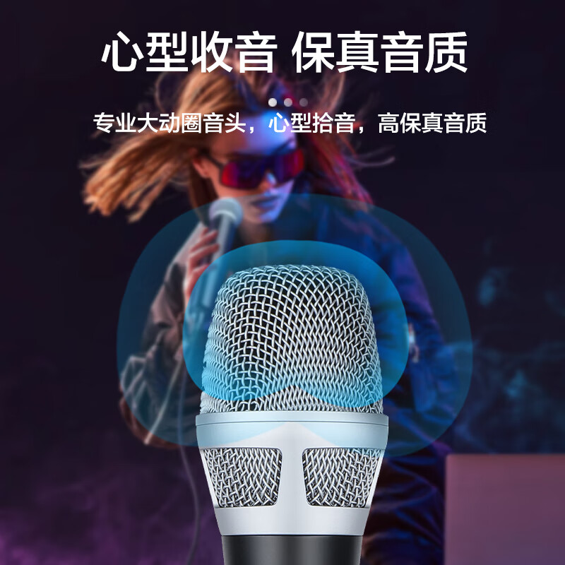 惠度(HuiDu)F14专业有线话筒会议演讲动圈麦家庭KTV卡拉OK演唱户外音响会议主持演讲麦克风高清大图