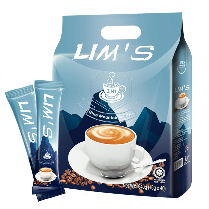 lims零涩蓝山风味速溶三合一咖啡固体饮料640g