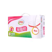 伊利脱脂牛奶250ml*24盒 纯牛奶 调制乳无菌砖盒装整箱包邮