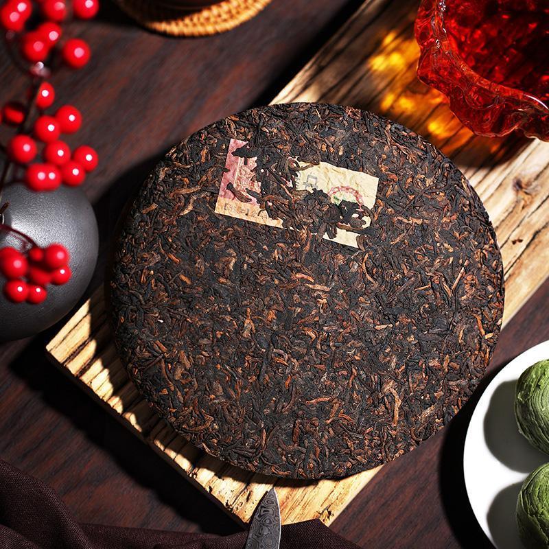 中茶 普洱茶 云南特级老树春秋·叁号 普洱熟茶饼357克 单饼装