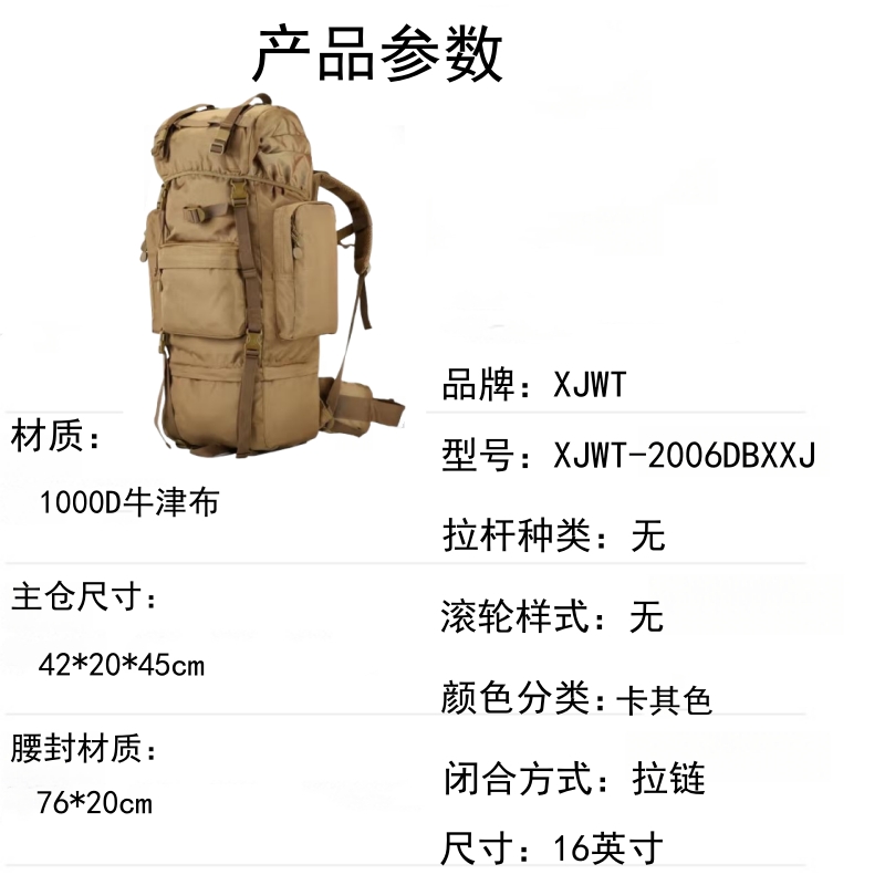 XJWT XJWT-2006DBXXJ 2006通用 旅行包(单位:套)高清大图