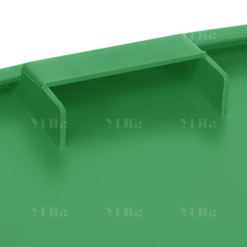 翌嘉YJ4122088 长方形夹缝翻盖分类垃圾桶 60L绿色(投放标)高清大图