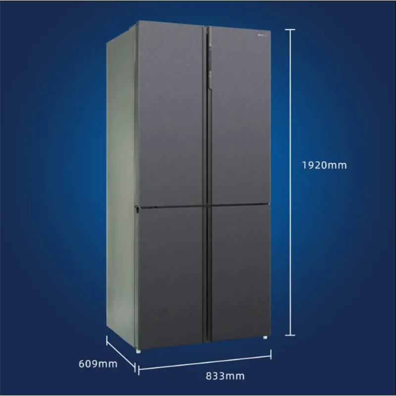 尾货机美菱超薄冰箱家用薄款机身内嵌入式十字门四开门电冰箱底部散热