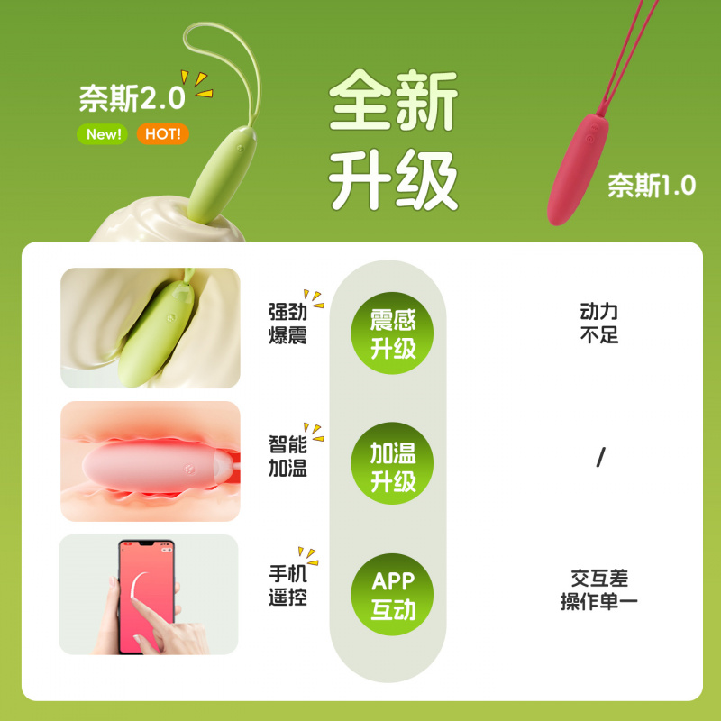紊丝跳蛋智能app遥控振动女性自慰器情玩具女成人用品 劳乐斯-奈丝跳蛋智能版绿色高清大图