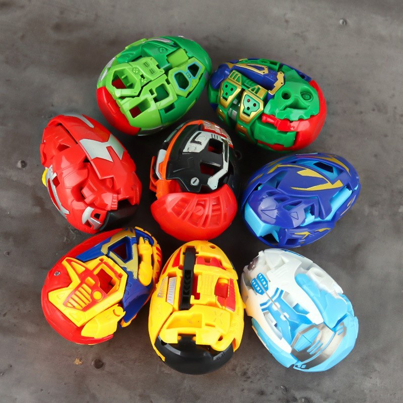 tt手动变形随机一只 默认大小 咖宝蛋神变形恐龙蛋玩具车神机器人手办