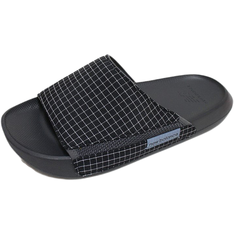 新百伦newbalancenb男女鞋夏季轻便透气防滑耐磨拖鞋黑白格运动拖鞋sd