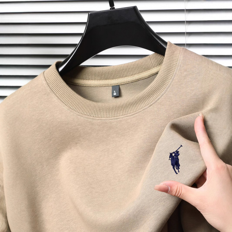 中年男士棉质长袖t卫衣秋新款时尚百搭圆领打底T恤衫