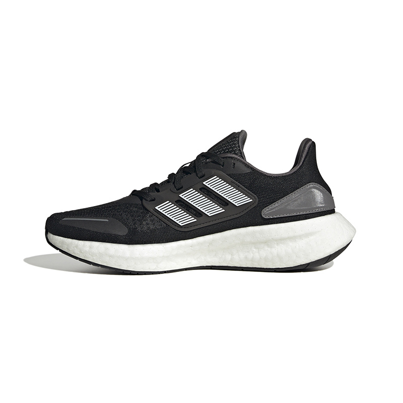 adidasPureboost 22 防滑耐磨轻便 低帮 跑步鞋 女款 黑白 HQ3980
