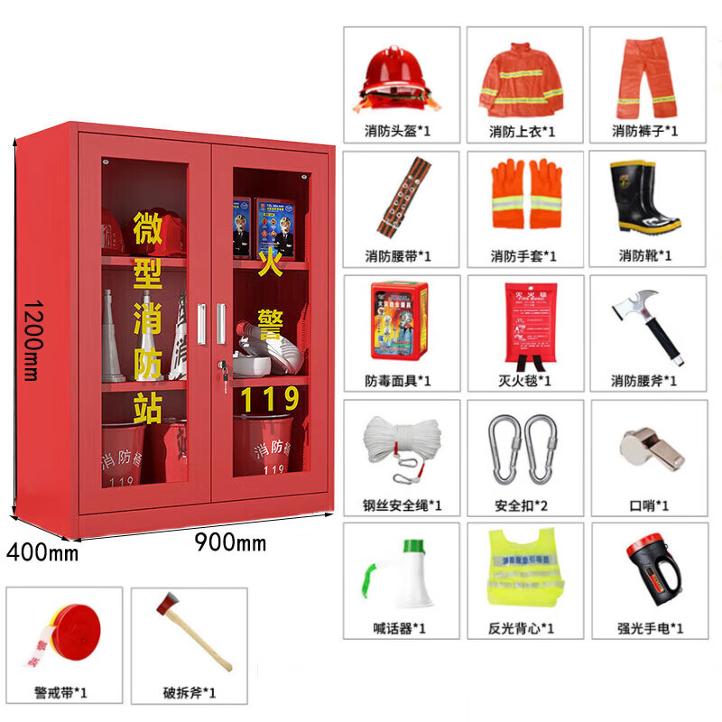 晋舰消防器材柜放置工具柜工地商场展示柜应急柜 1人97款常规套餐高清大图