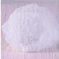 一次性无纺布防尘透气帽子条形帽车间工作帽头套 19寸双筋(适合短发)白色100只/包 10包